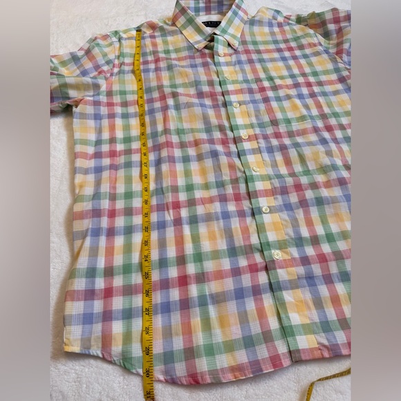 MINE Men’s Size XL  Multi-Color Pastel Gingham Plaid Button-Down Shirt - Picture 9 of 16